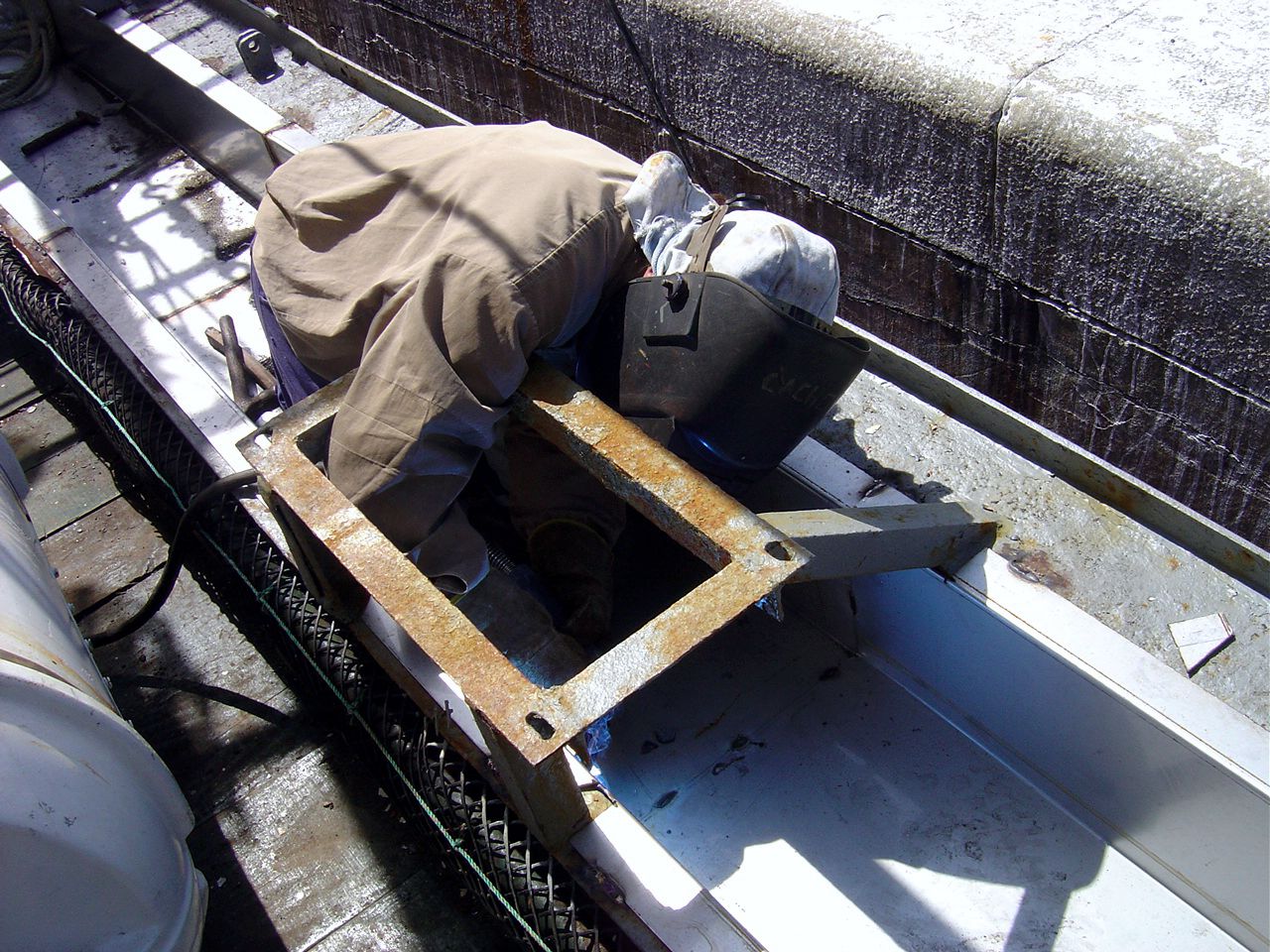 Trabajo de calderería naval