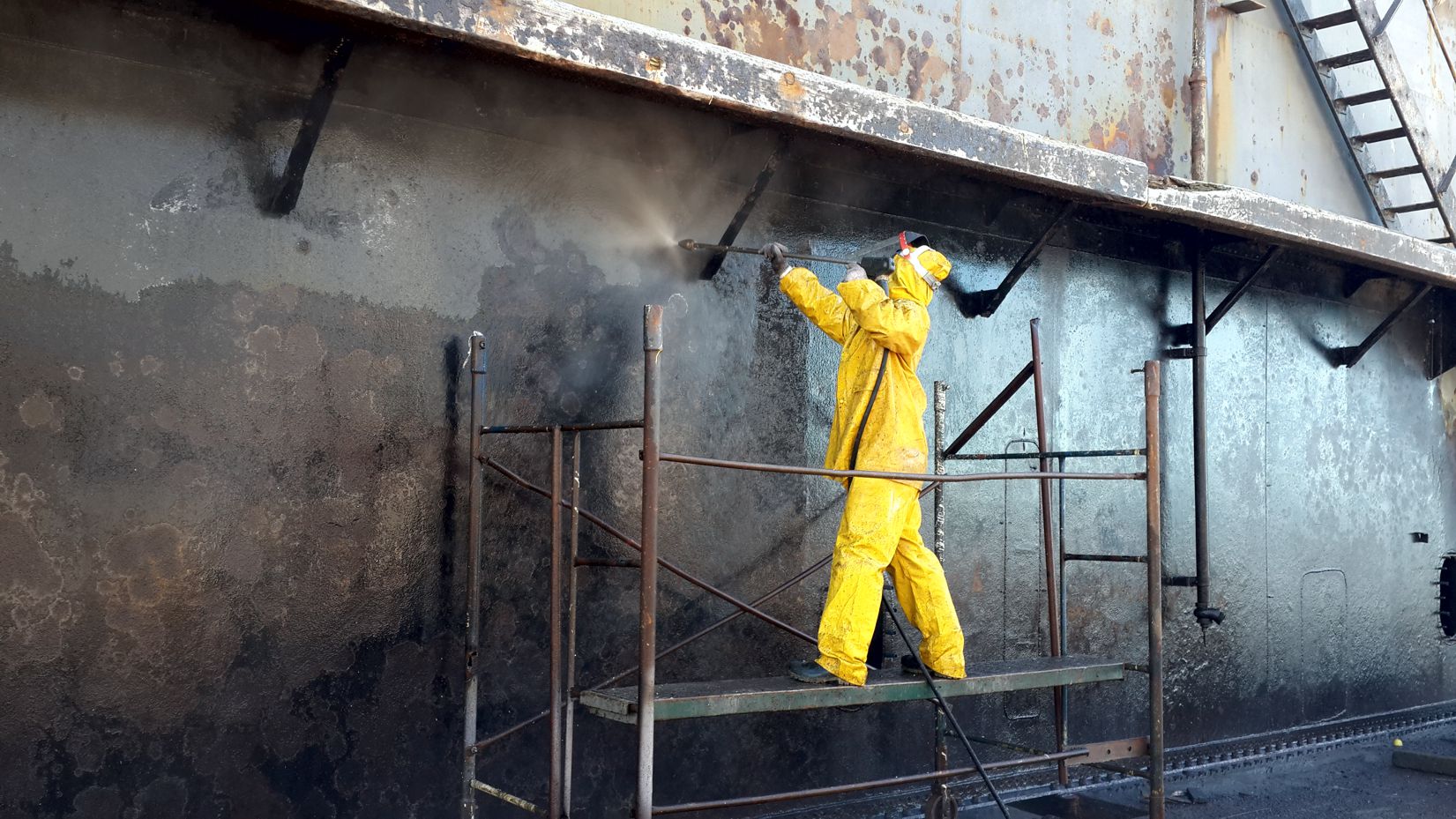 Trabajo de hidrojetting industrial
